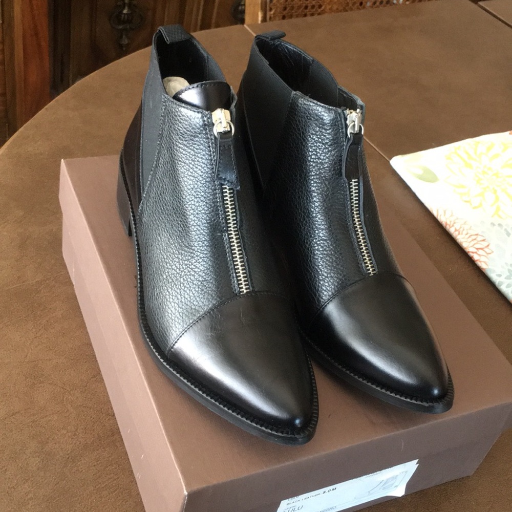 Jon Josef Lulu Black Leather Bootie Size 8